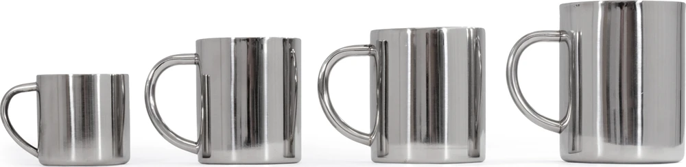 Puodelis BasicNature Stainless Steel Thermo Deluxe Espresso, 0,1 l