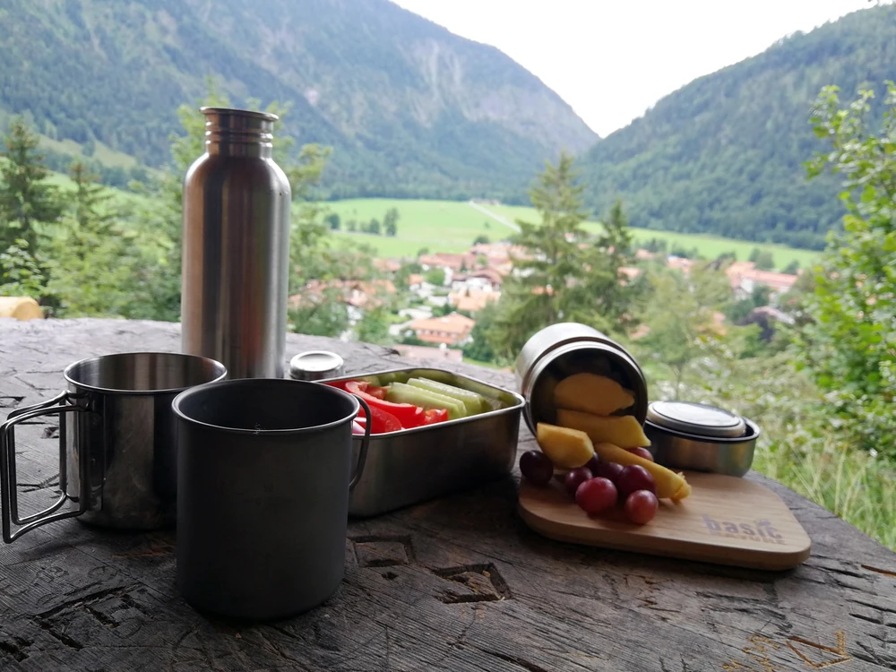 Puodelis BasicNature Titanium Beaker, 375ml