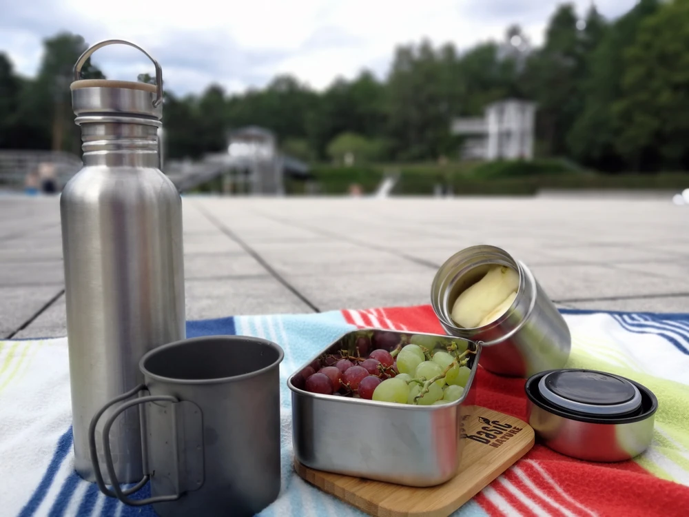 Puodelis BasicNature Titanium Beaker, 375ml