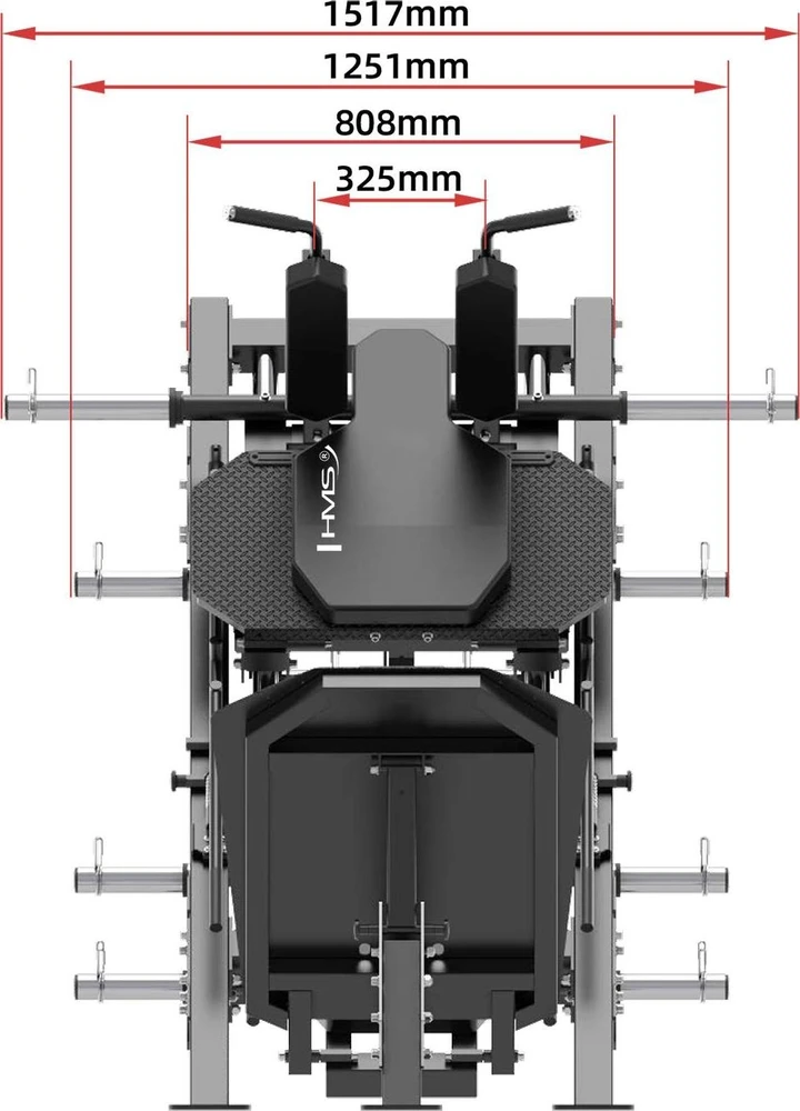Pusiau komercinis kojų preso treniruoklis LP3175 HMS