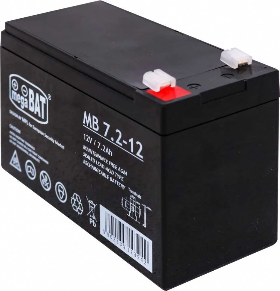 Mpl Power Elektro Megabat 12V 7.2Ah F1(187) AGM akumuliatorius, 3-5 metai