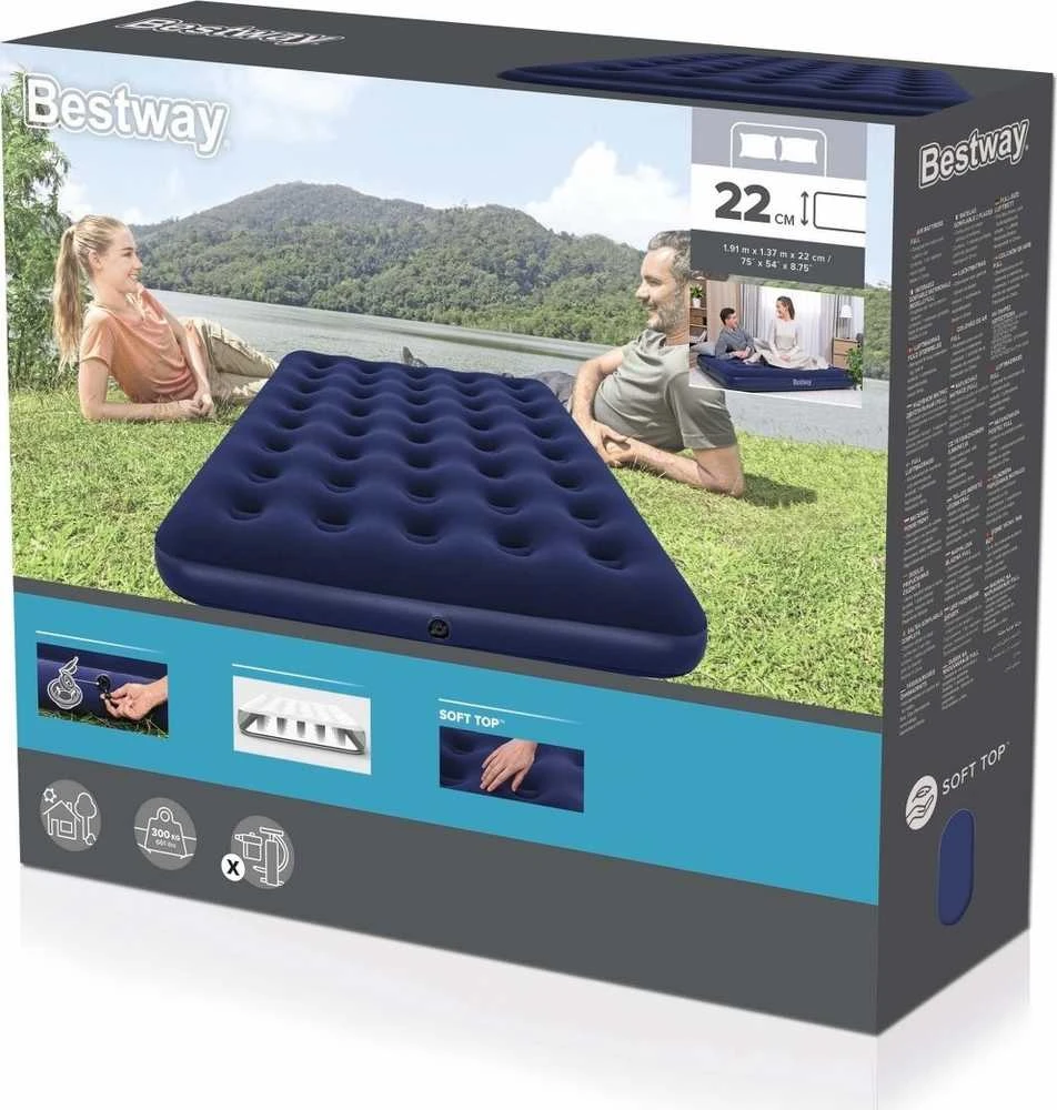 Pripučiamas Čiužinys BESTWAY DOUBLE 191x137x22 cm 67002-6225