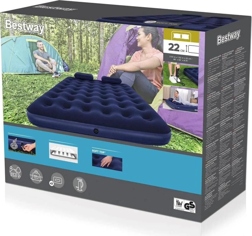 Bestway Velour pripučiamas čiužinys 2,03 x 1,52 m 67374