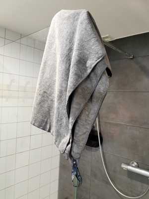 Rankšluostis BasicNature Terry, 150x85cm, pilkas