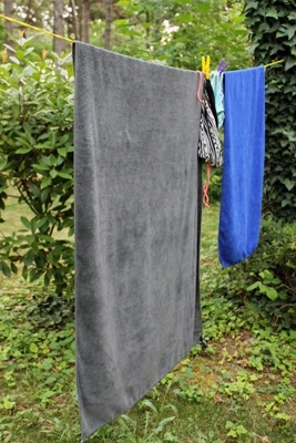 Rankšluostis BasicNature Terry, 150x85cm, mėlynas