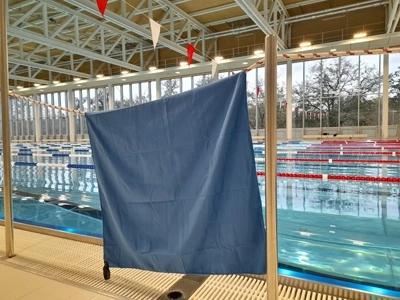 Rankšluostis BasicNature Velour, 85x150cm, mėlynas