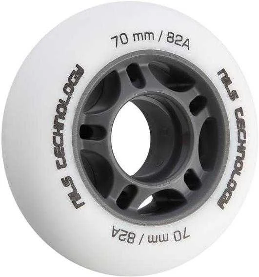 Ratukai riedučiams Nils Extreme, balti matiniai, 70x24 mm, 4 vnt.