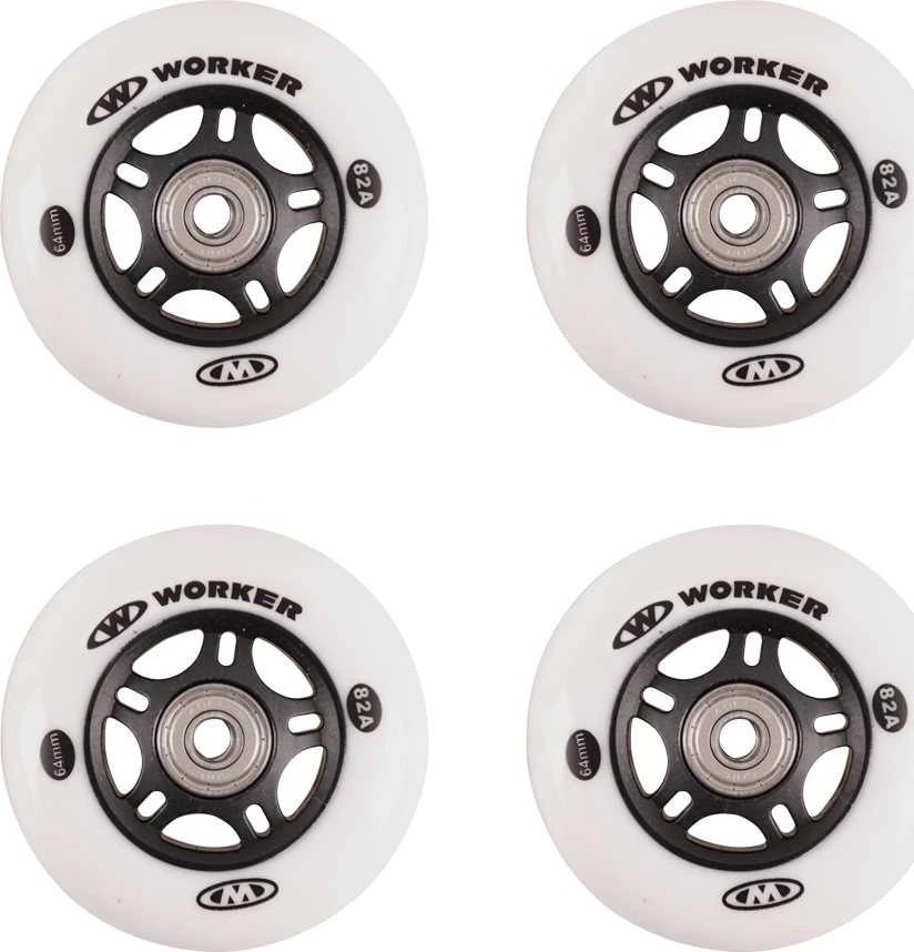 Ratukai riedučiams Worker 64 mm ABEC-5 Carbon