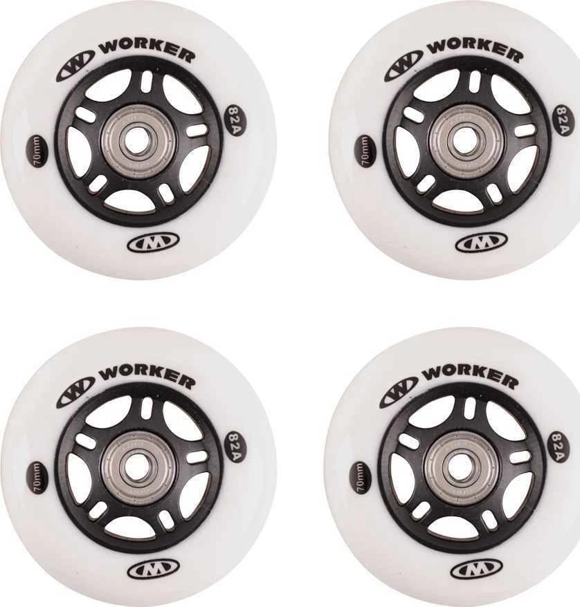 Ratukai riedučiams Worker 70 mm ABEC-5 Carbon - 4 vnt.