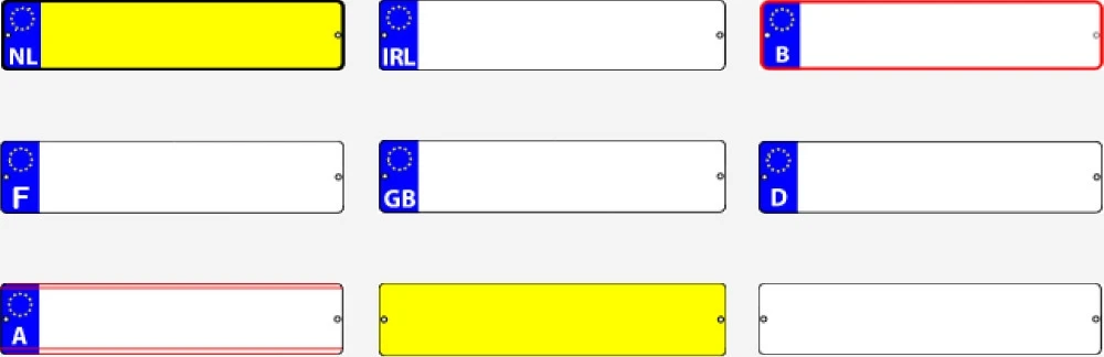 Registracijos numerio rinkinys BERG (XL rėmui)