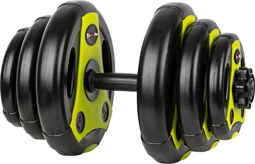 Keičiamo svorio hantelis inSPORTline 3–18 kg Juodas-Žalias