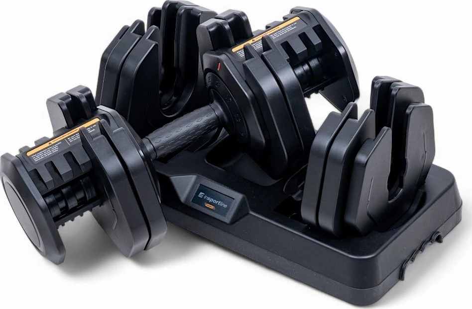 Reguliuojamas vienos rankos hantelis inSPORTline DuraBell® 5–41 kg