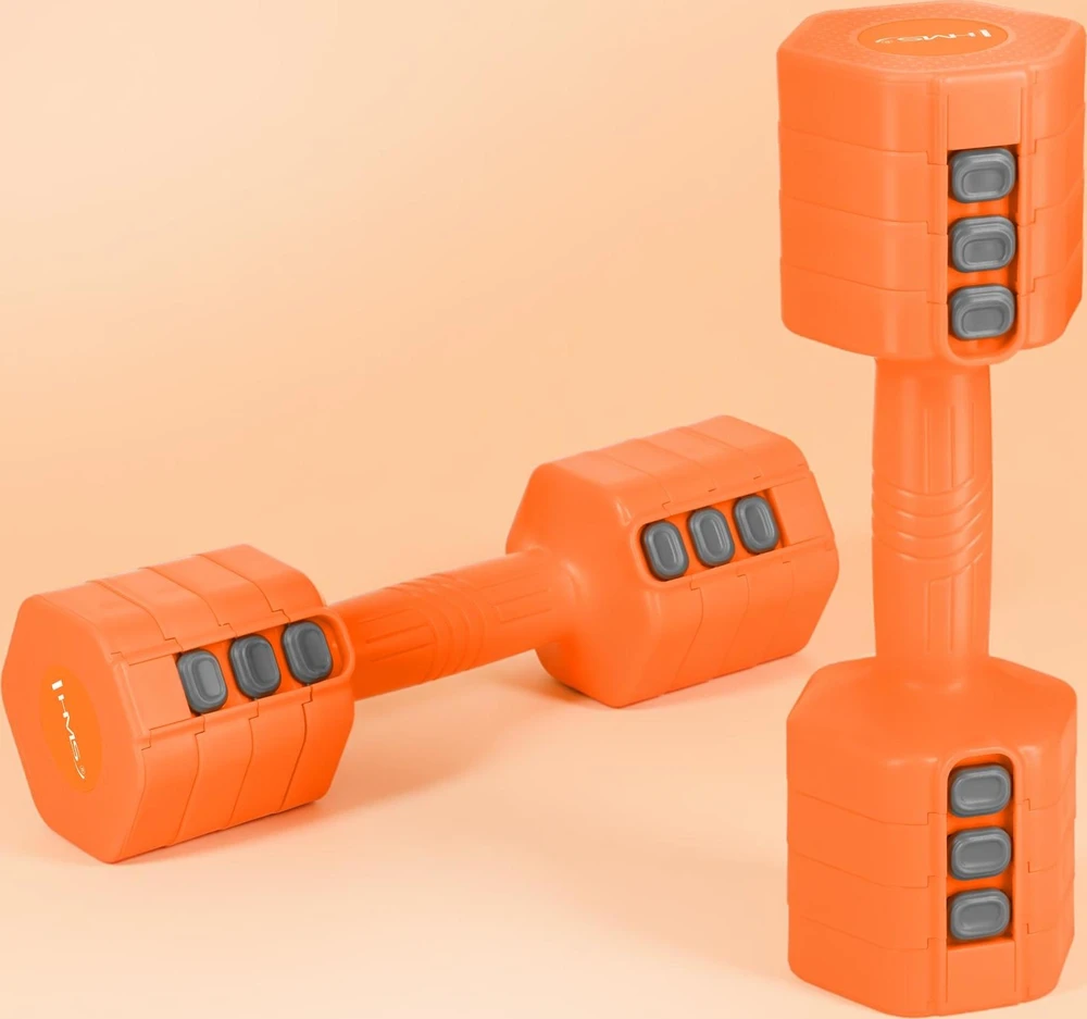 Reguliuojami hanteliai HMS HL03 oranžiniai 2 x 2,5kg