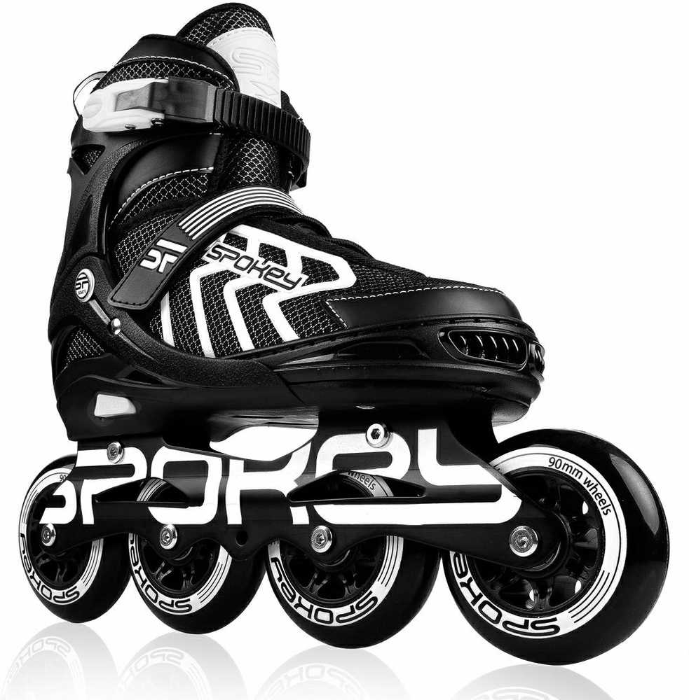 Inline Riedučiai Spokey Khan Bk / Wh Jr 927032-927033