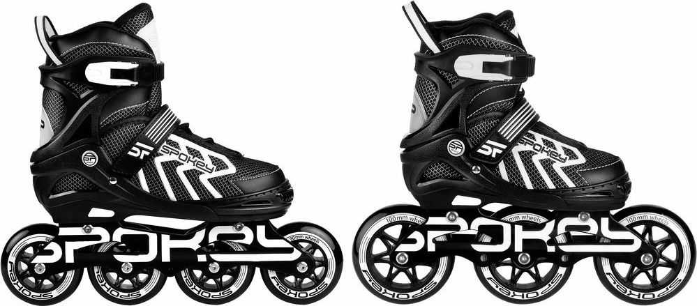 Inline Riedučiai Spokey Khan Bk / Wh Jr 927032-927033
