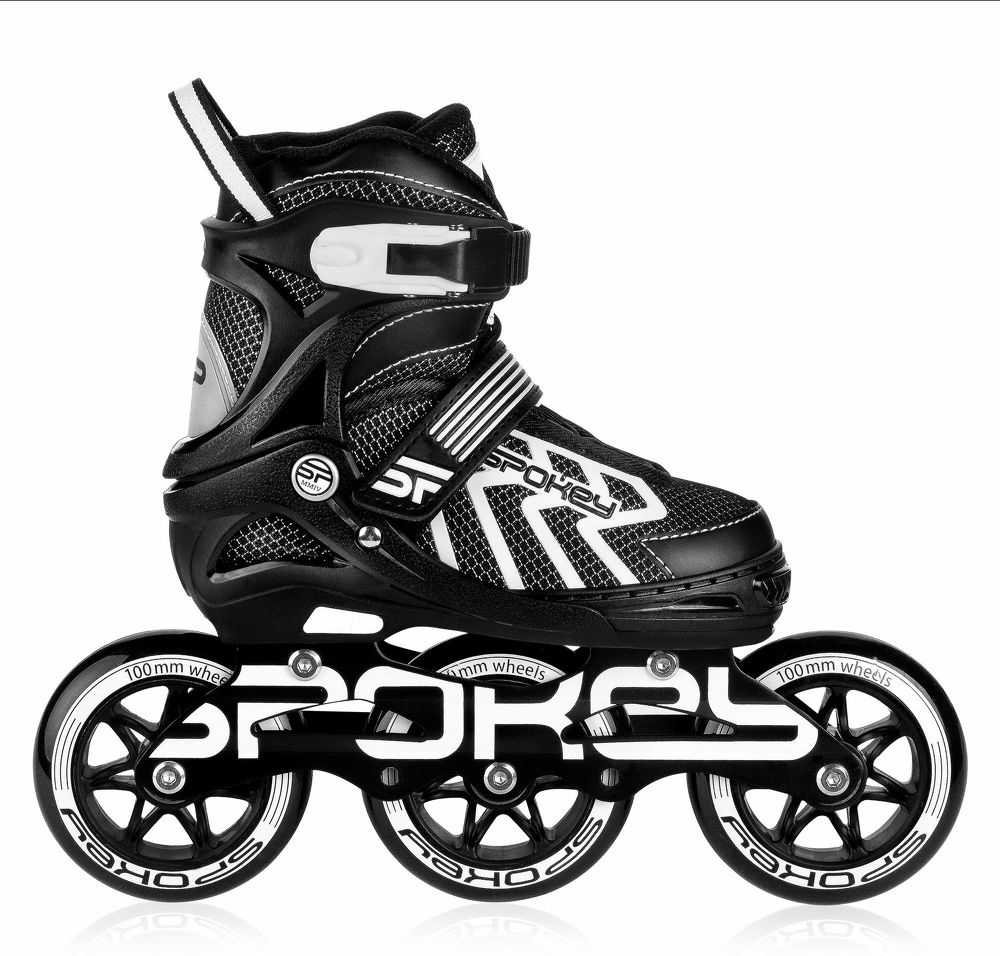 Inline Riedučiai Spokey Khan Bk / Wh Jr 927032-927033