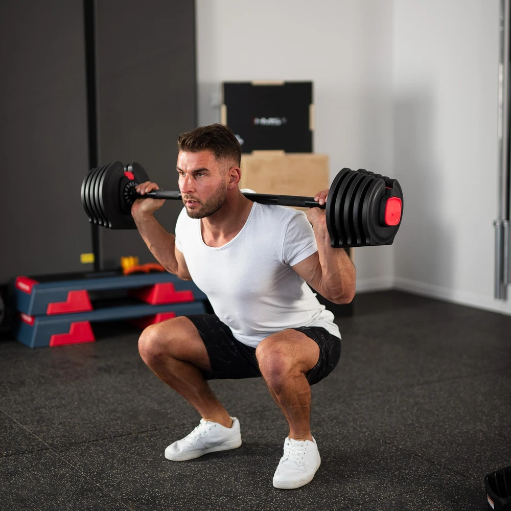 Reguliuojamų hantelių rinkinys 2 viename SGR40 PRO 40 kg HMS