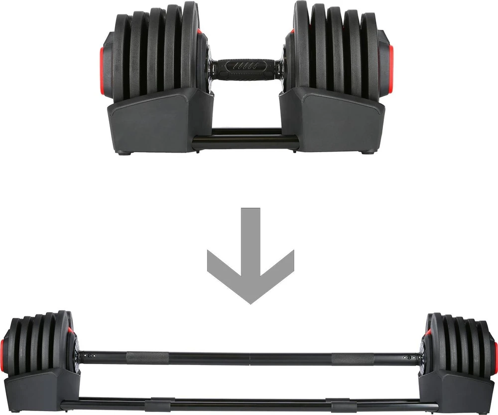 Reguliuojamų hantelių rinkinys 2 viename SGR40 PRO 40 kg HMS