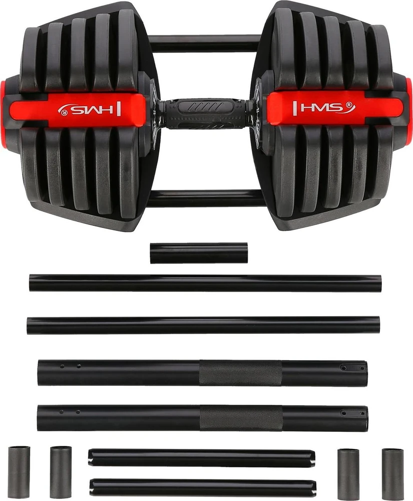 Reguliuojamų hantelių rinkinys 2 viename SGR40 PRO 40 kg HMS
