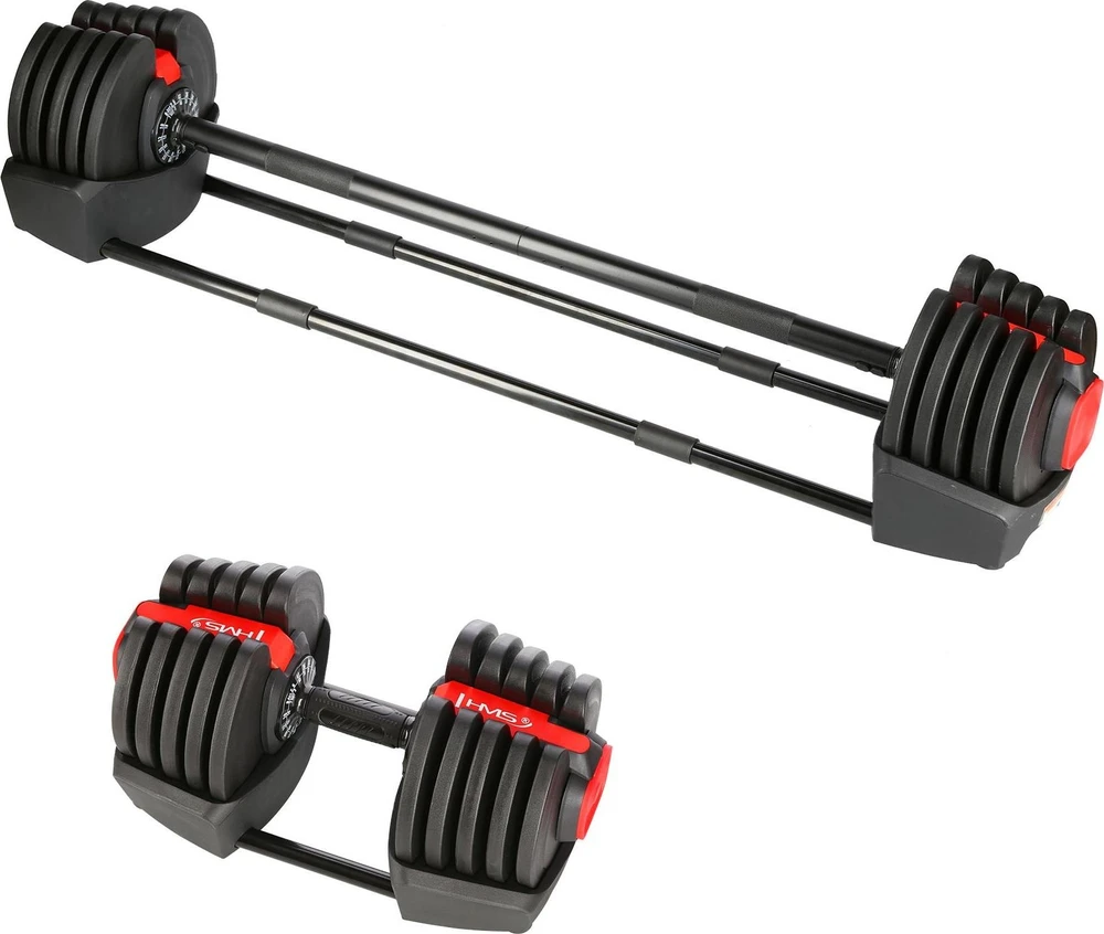 Reguliuojamų hantelių rinkinys 2 viename SGR40 PRO 40 kg HMS