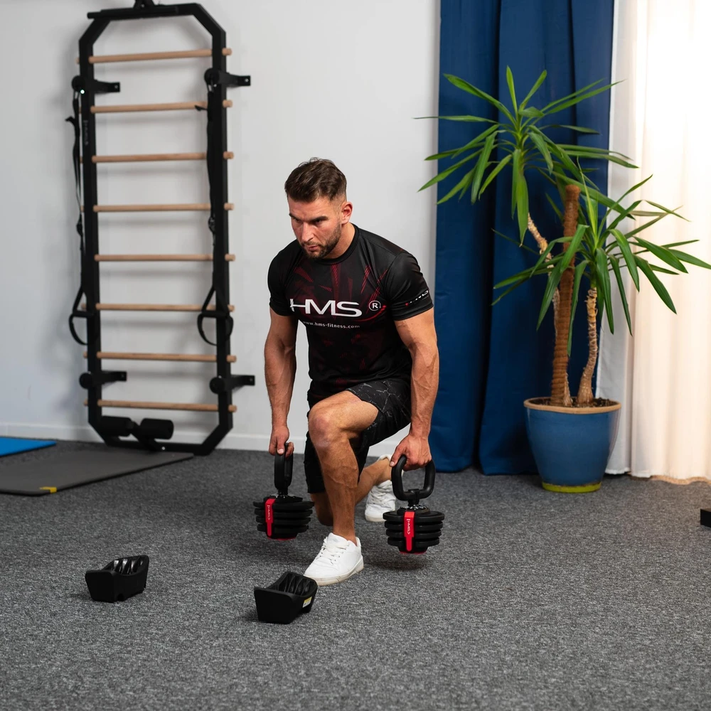 Reguliuojamų hantelių rinkinys SGR18 Pro Set 3in1 20 kg HMS