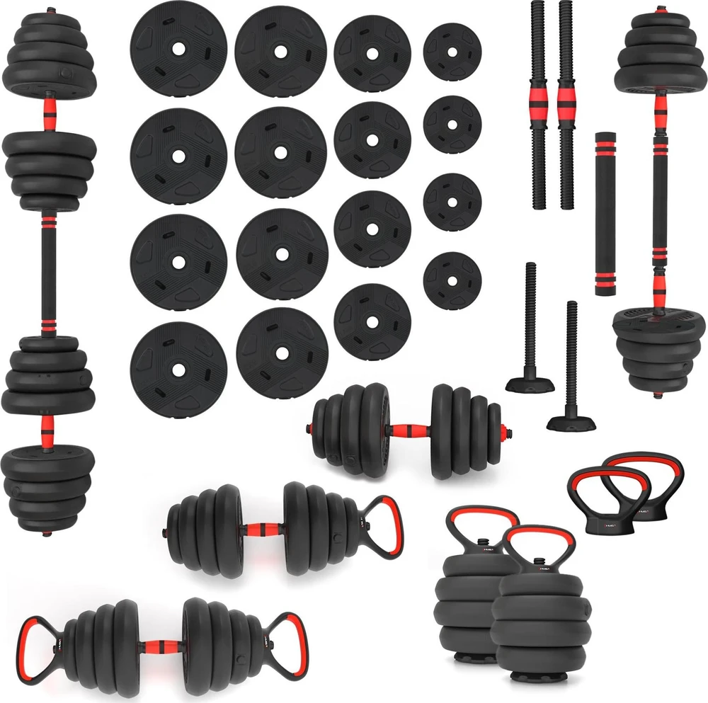 Reguliuojamų svarmenų rinkinys HMS SGN130 PRO 6 viename, 30 kg