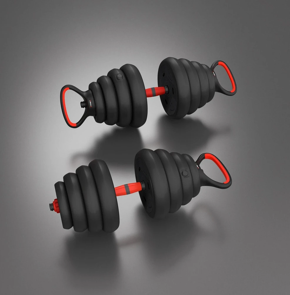 Reguliuojamų svarmenų rinkinys HMS SGN130 PRO 6 viename, 30 kg