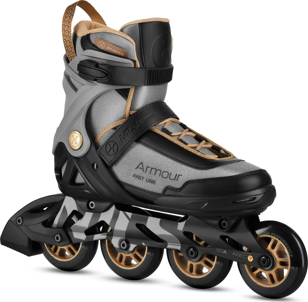 Riedučiai NA22151 Armour, juodi, 38 dydis, Nils Extreme