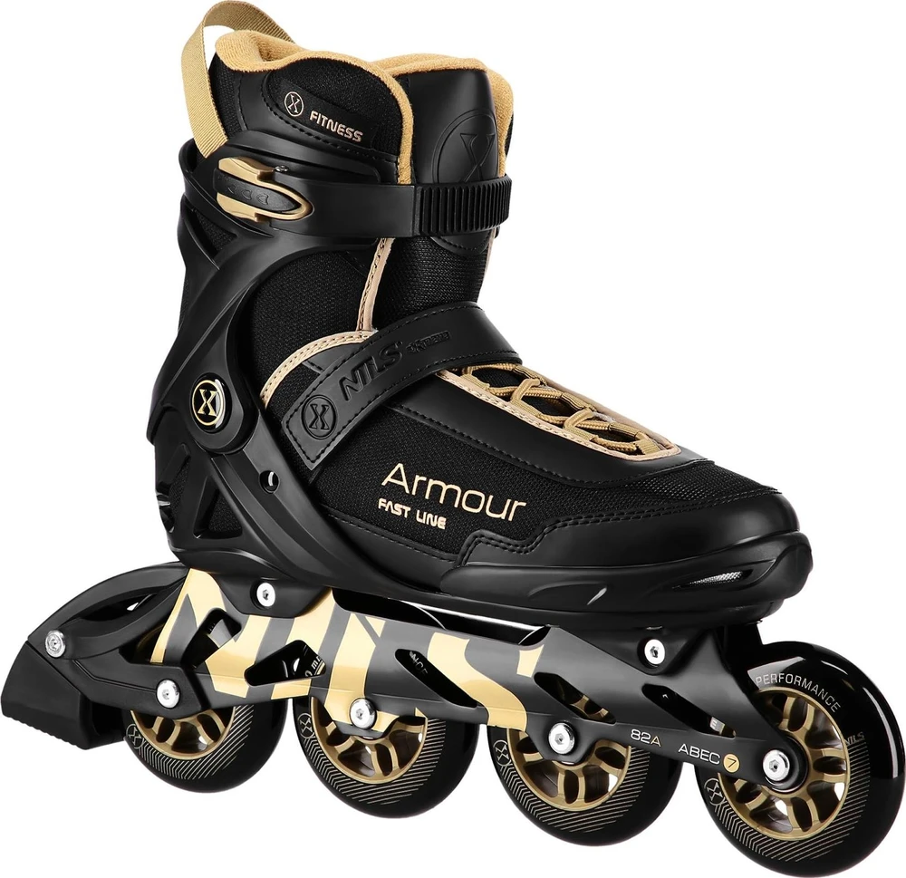 Riedučiai NA22151 Armour, juodi, 38 dydis, Nils Extreme