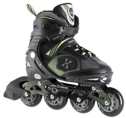Riedučiai Nils Extreme NA9080 juodi-žali - |PU76 mm/82A L(39-42)|