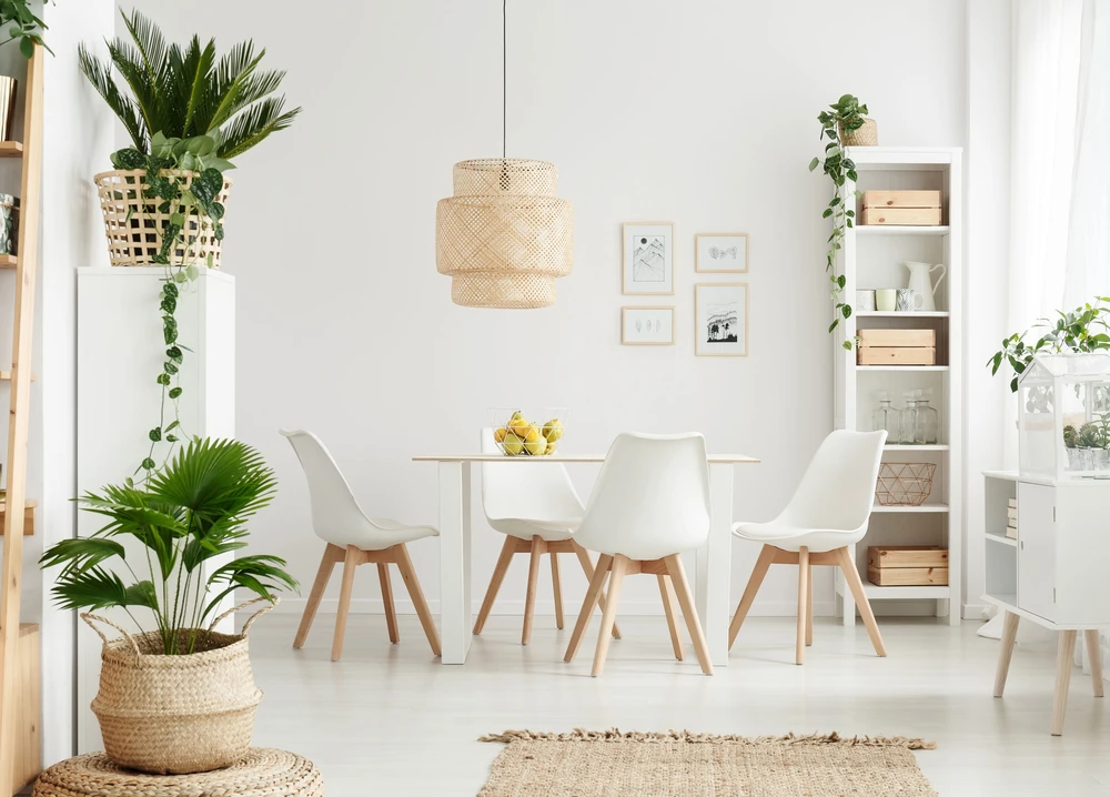 4-ių kėdžių komplektas ModernHome, baltas