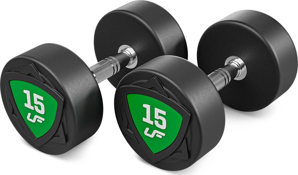 Fiksuoto svorio poliuretaninių hantelių rinkinys 2,5–25 kg (žingsnis 2,5kg) 275 kg – UpForm