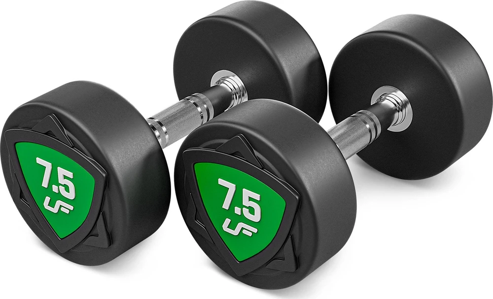 Fiksuoto svorio poliuretaninių hantelių rinkinys 2,5–25 kg (žingsnis 2,5kg) 275 kg – UpForm