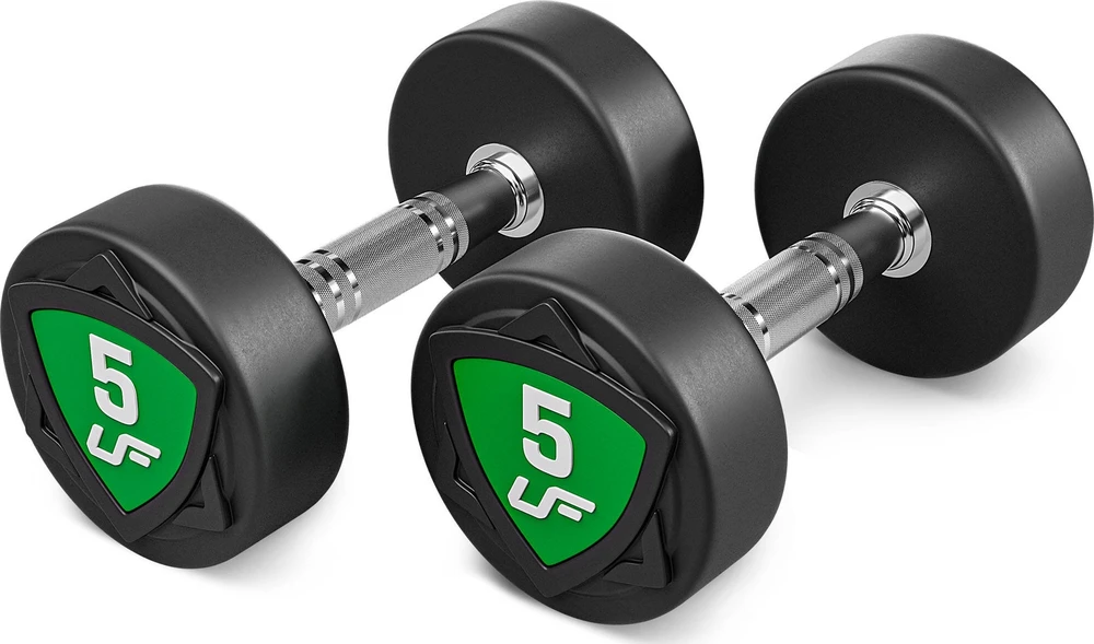 Fiksuoto svorio poliuretaninių hantelių rinkinys 2,5–25 kg (žingsnis 2,5kg) 275 kg – UpForm