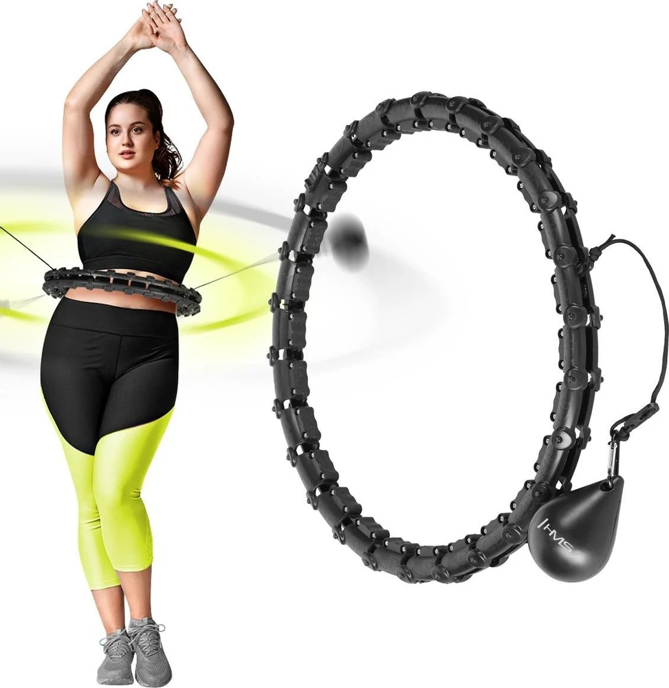 RINKINYS HULA HOOP HHW11 Juodas SU SVORIU + LIEMENS ATRAMA BR163 Juodas PLIUS DYDIS HMS