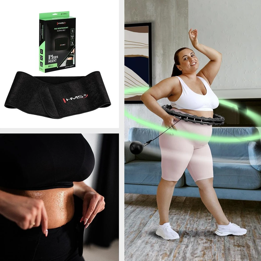 RINKINYS HULA HOOP HHW11 Juodas SU SVORIU + LIEMENS ATRAMA BR163 Juodas PLIUS DYDIS HMS