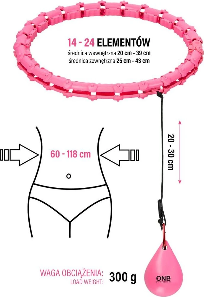 Rožinis lankas su svarmeniu OHA02 One Fitness