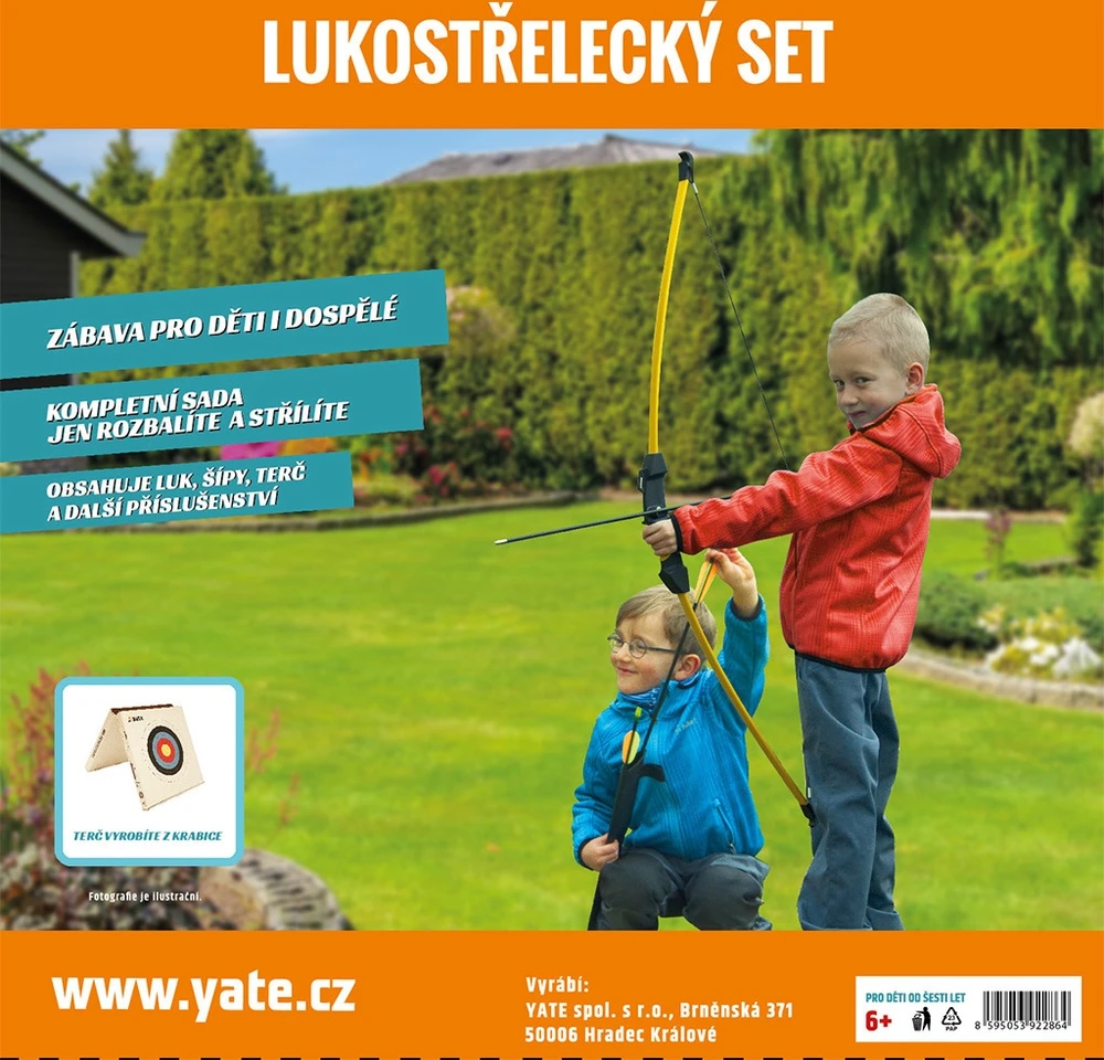 Šaudymo iš lanko rinkinys Yate - taikinys, 2 strėlės