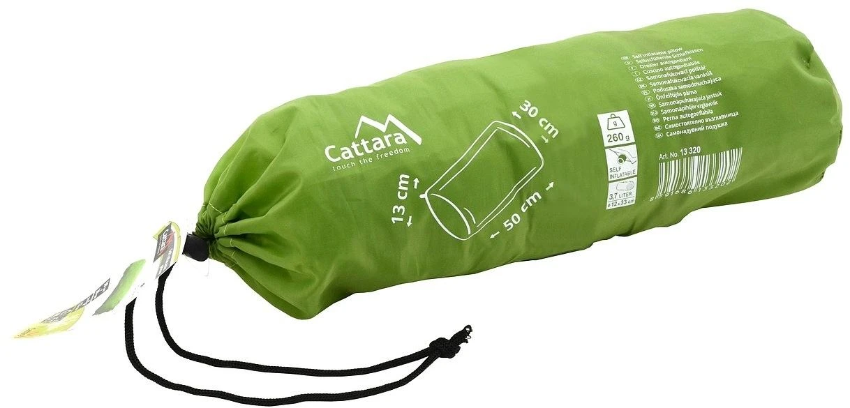 Savaime prisipučianti pagalvė Cattara – žalia, 50 x 30 x 13 cm