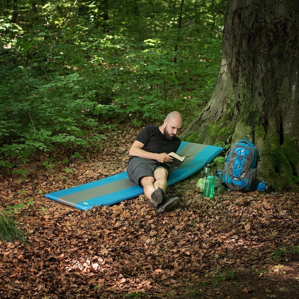 Savaime prisipučiantis kilimėlis Nils Camp NC4340, mėlynas/pilkas