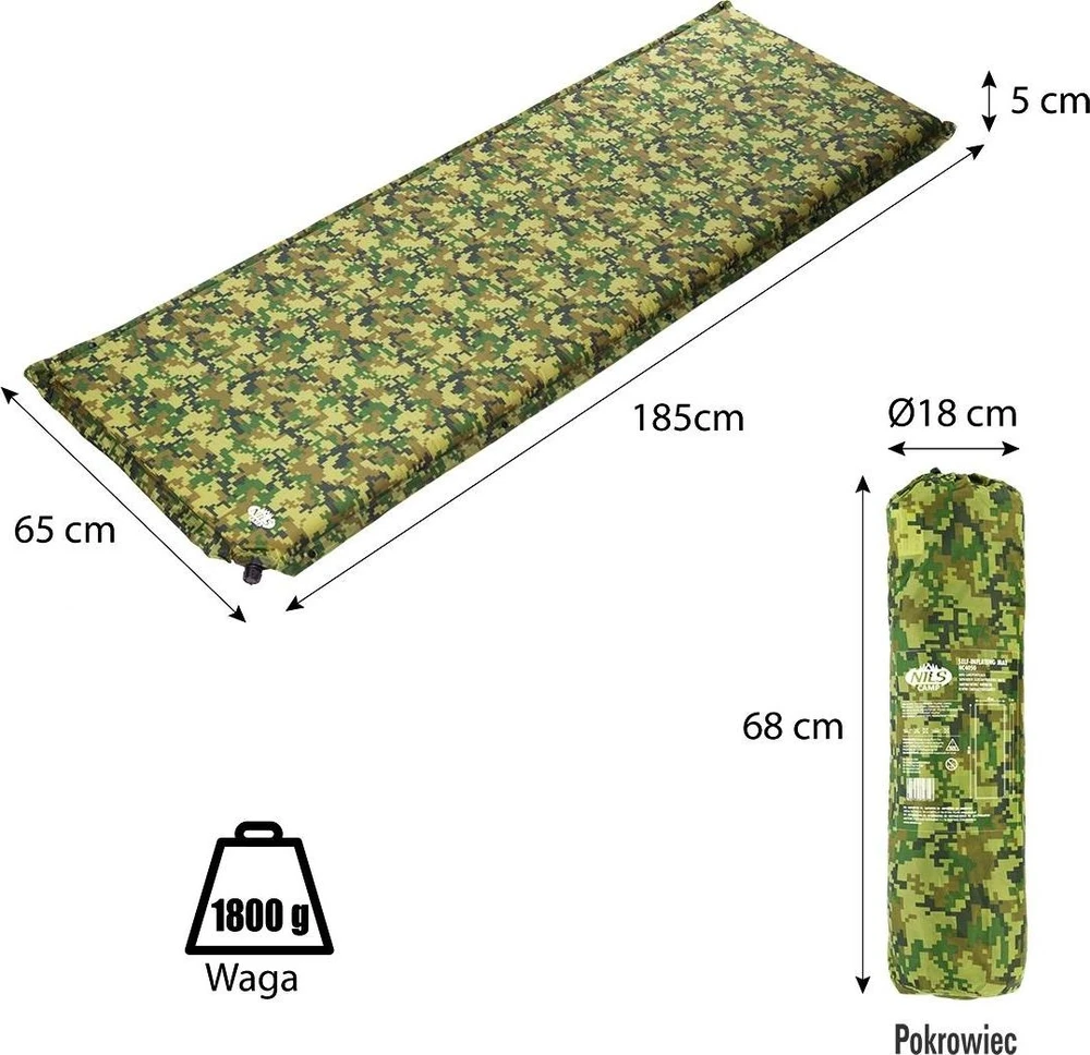 Savaime prisipučiantis kilimėlis NILS Camp NC4050 Moro