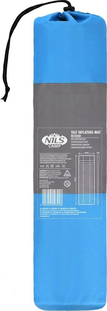 Savaime prisipučiantis kilimėlis Nils Camp NC4340, mėlynas/pilkas