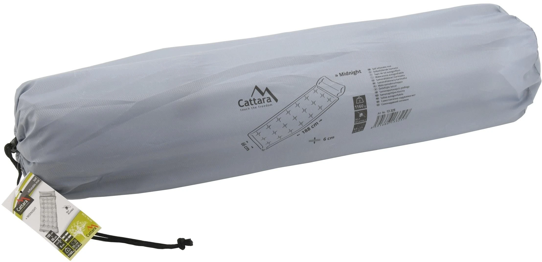 Savaime prisipučiantis kilimėlis su pagalvėle Cattara Midnight 180 x 66 x 4 cm