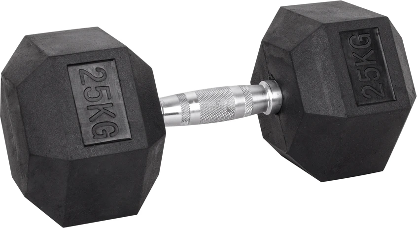 Šešiakampis hantelis inSPORTline Hexsteel 25kg