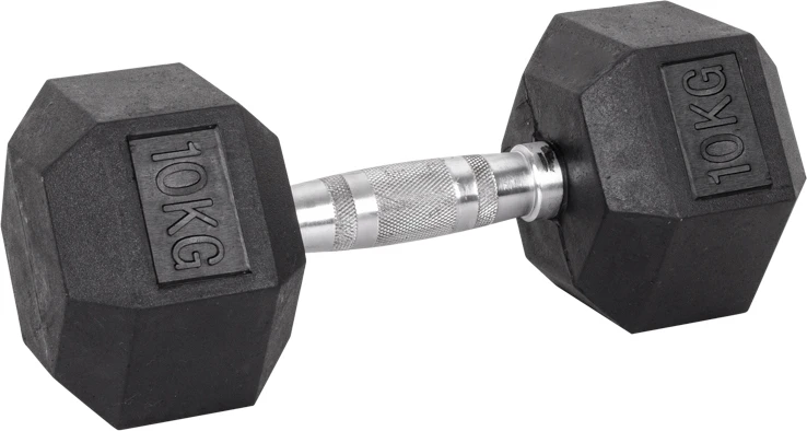 Šešiakampis hantelis inSPORTline Hexsteel 10 kg