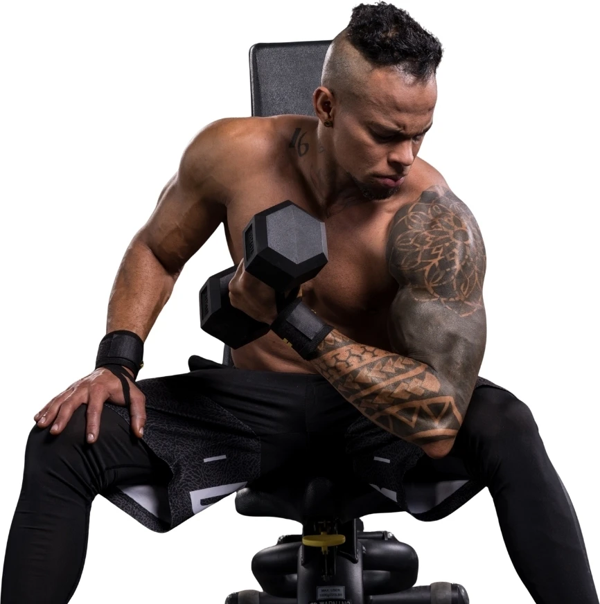 Šešiakampis hantelis inSPORTline Hexclusive 25 kg