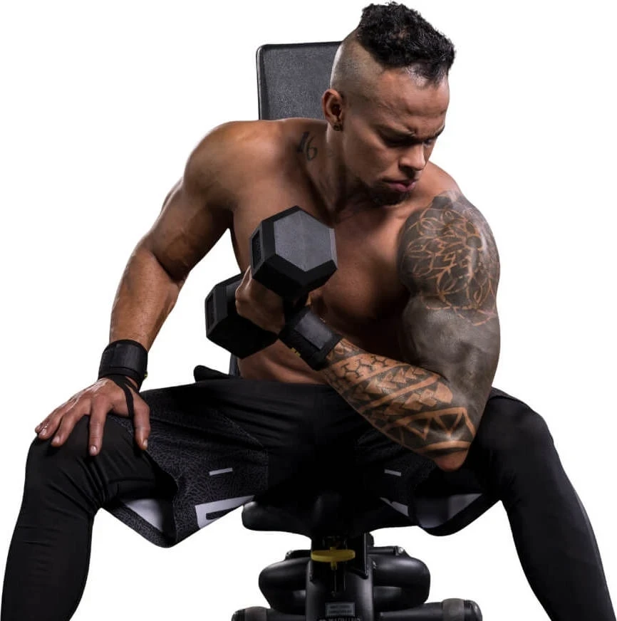 Šešiakampis hantelis inSPORTline Hexclusive 20 kg