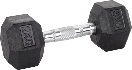 Šešiakampis hantelis inSPORTline Hexsteel 2kg