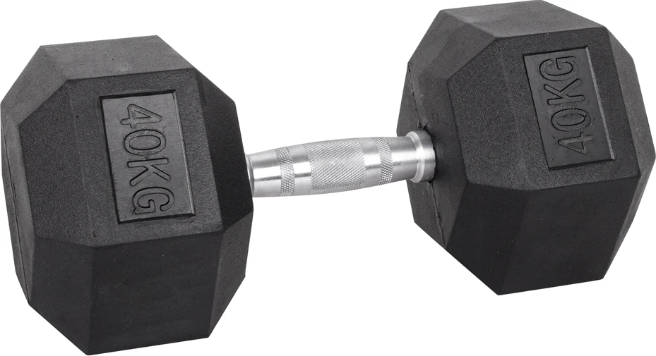 Šešiakampis hantelis inSPORTline Hexsteel 40 kg