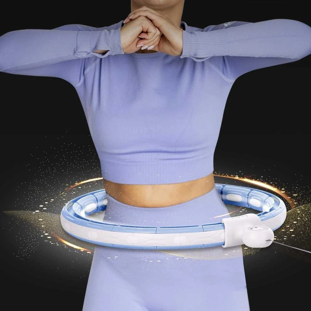 MAGNETINIO HULA HOOP RINKINYS Mėlynas HHM15 SU SVORIU + SKAITIKLIU HMS + LIEMENS ATRAMA BR163 Raudonas
